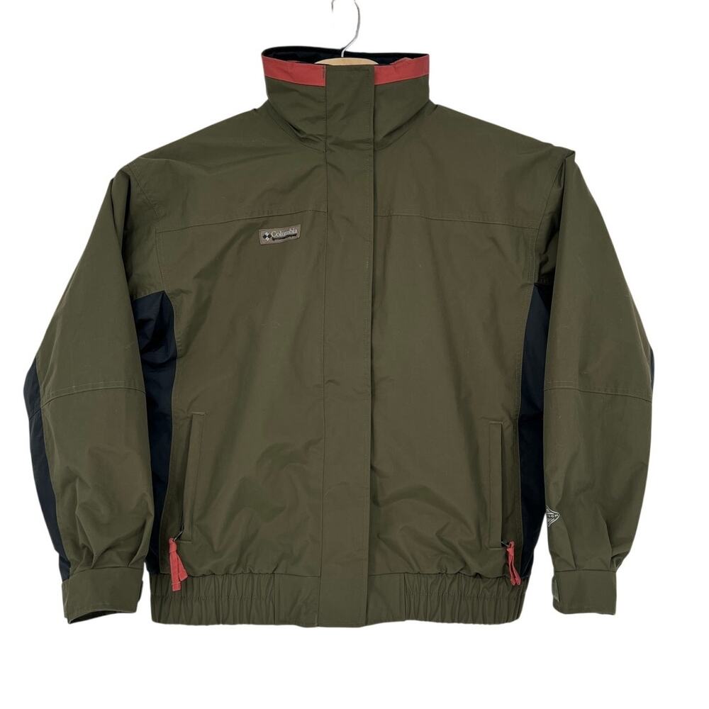 Columbia Bugaboo 1986 Interchange 3-IN-1 Jacket Women's Large Olive‎ Green Pink